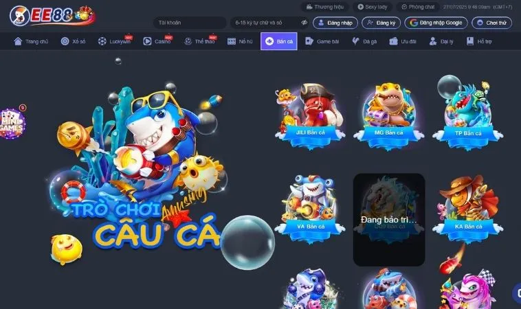 Bắn Cá EE88 Trải Nghiệm Săn Cá Đỉnh Cao Với Thưởng Khủng 1 Nhà cái EE88 hợp tác với nhiều nhà cung cấp game bắn cá chất lượng