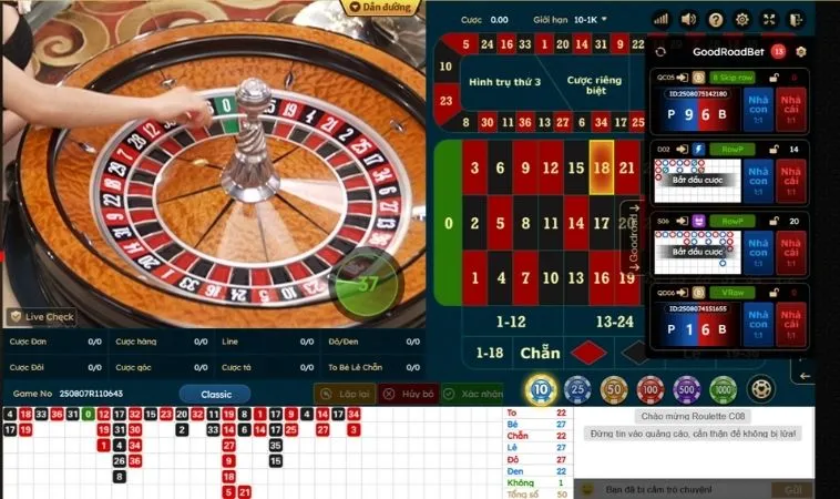 Cách Chơi Roulette Nhà Cái EE88 Hiệu Quả Cho Người Mới 2 Bàn cược Roulette Nhà Cái EE88